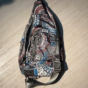 Vera Bradley Black and Red Patterned Backpack